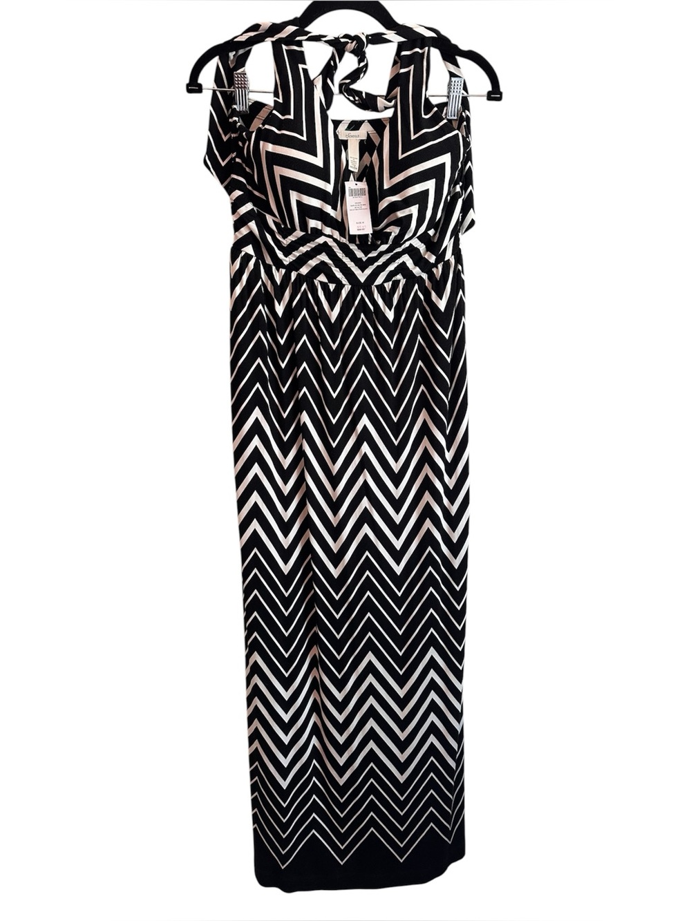 Soma Black & White Chevron Maxi Dress